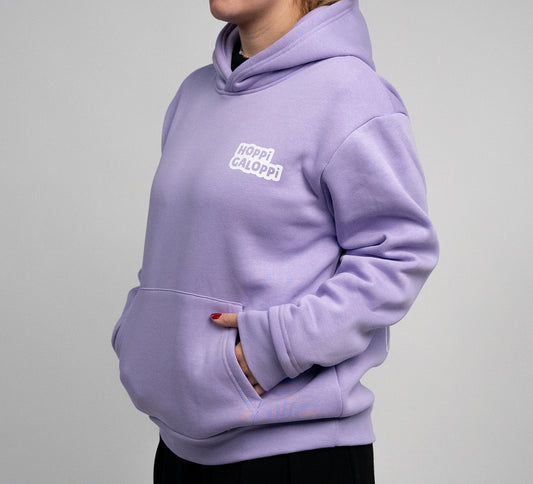 Fliederfarbener Abenteuer Hoodie von Hoppi Galoppi