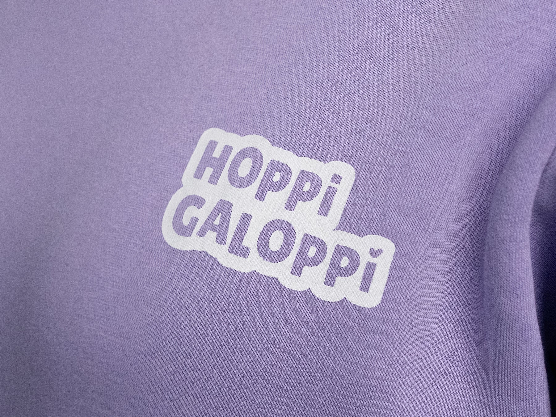 Fliederfarbener Abenteuer Hoodie von Hoppi Galoppi