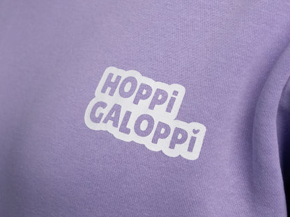 Fliederfarbener Abenteuer Hoodie von Hoppi Galoppi